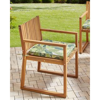 Beliani Lot de 8 chaises avec coussins en Bois d'acacia certifié FSC® Rustique SASSARI II  