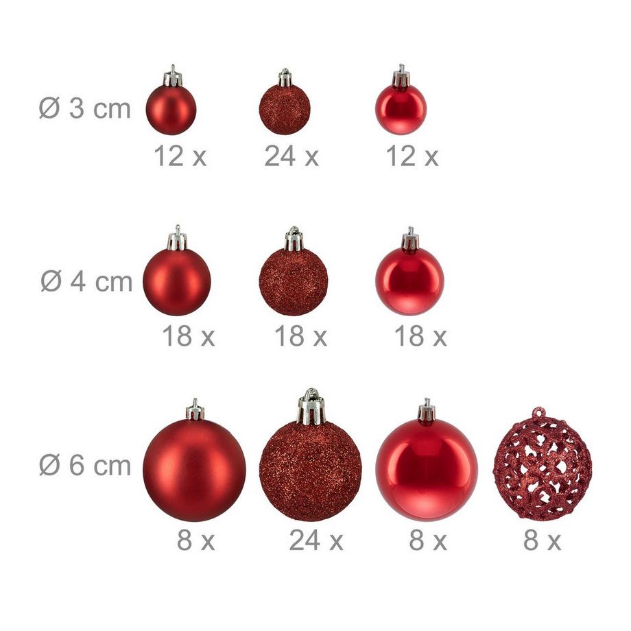 B2X Palline per albero di Natale in set da 50  