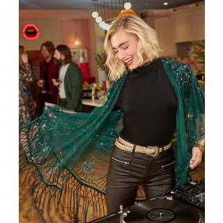 Joe Browns Top Jersey Col Montant Bord Dentelle  