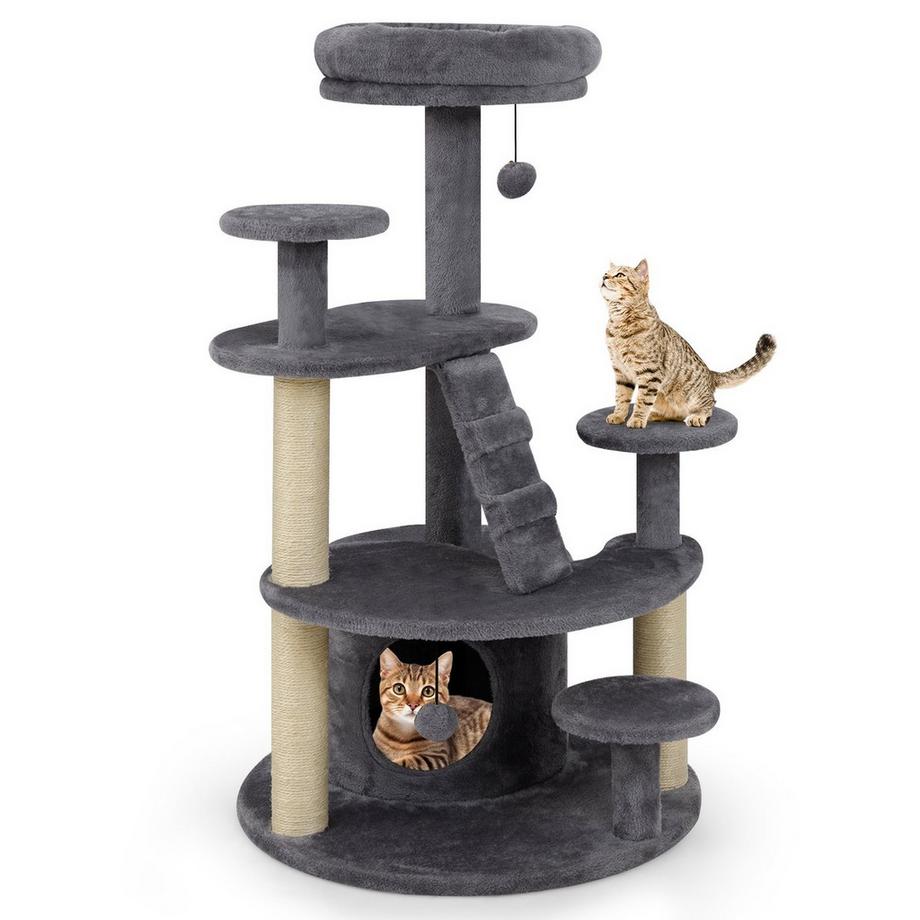 Arbre à chat avec grotte et échelle