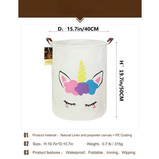 Alopini Wäschekorb, große Leinwand Stoff leichte Lagerung Korb Spielzeug Organisator schmutzige Kleidung zusammenklappbar wasserdicht  