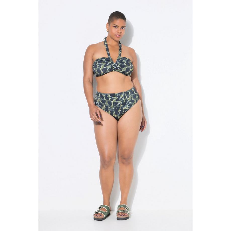 Studio Untold Top bikini Coppe morbide Busto drappeggiato Camouflage  