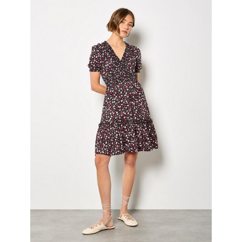 APRICOT Mini-robe smockée à petits motifs floraux  
