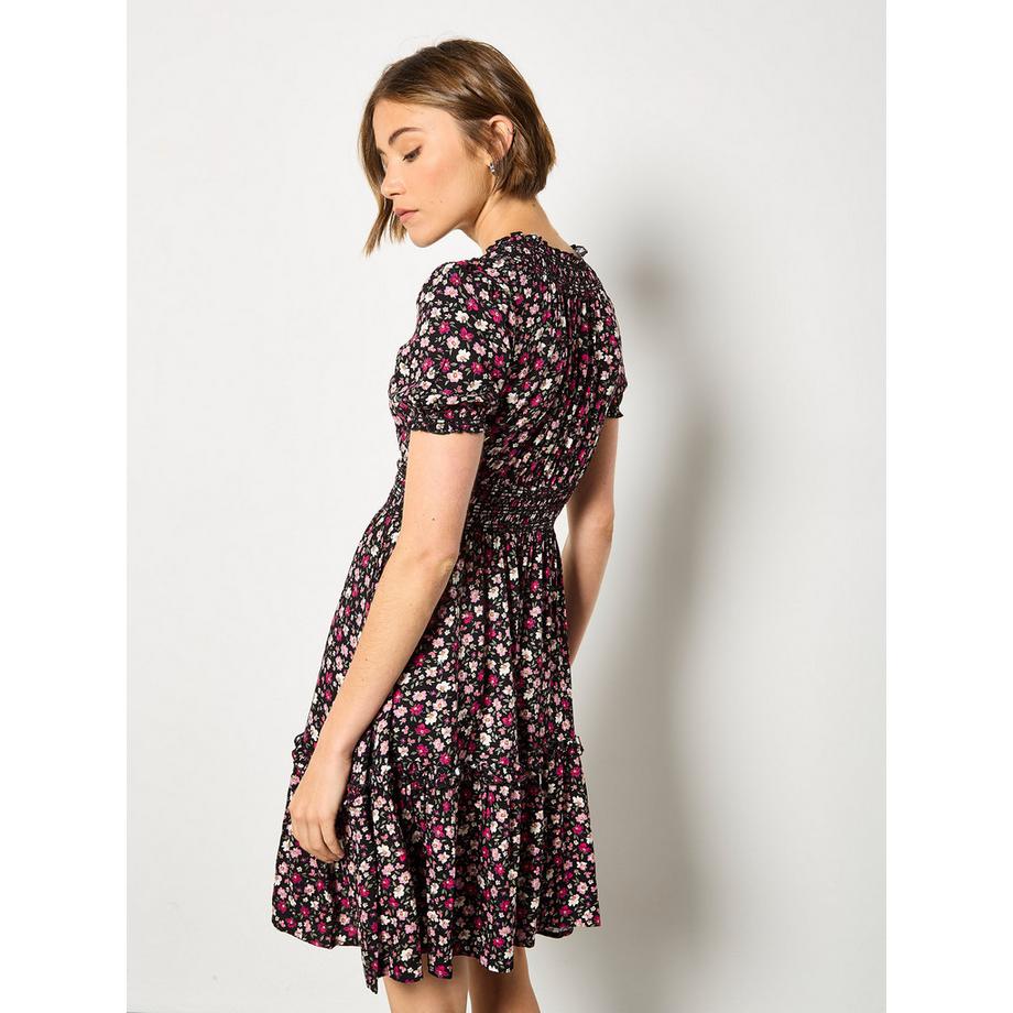 APRICOT Mini-robe smockée à petits motifs floraux  