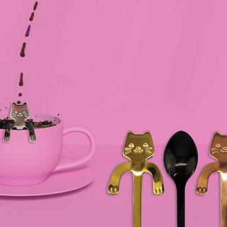 Winkee Kit de cuillères à café chaton (4 pièces)  