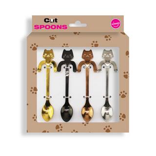 Winkee Kit de cuillères à café chaton (4 pièces)  
