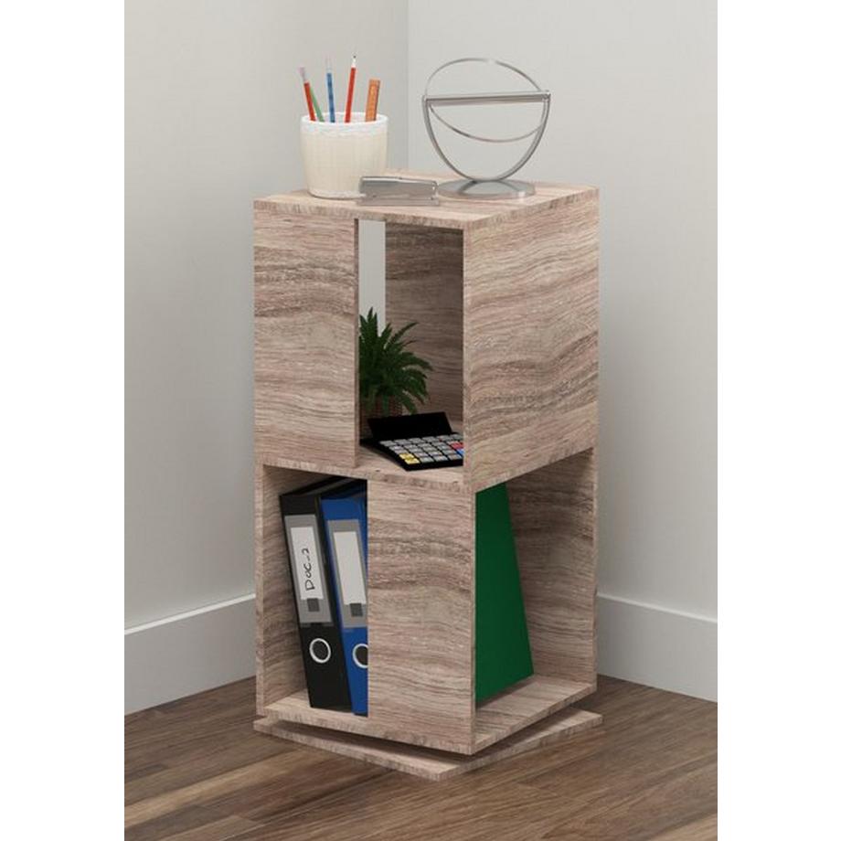 VCM Holz Stand Regal Büroregal Aktenregal Bücherregal drehbar Rondell Stifta L  