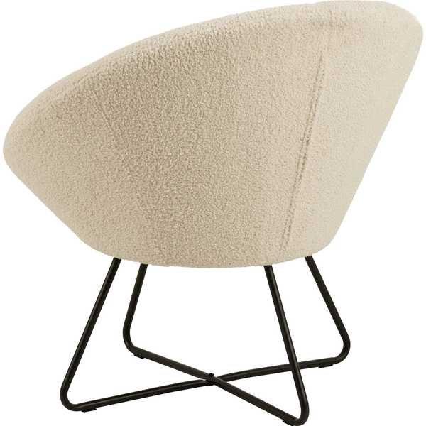 mutoni Chaise longue Bol crème  