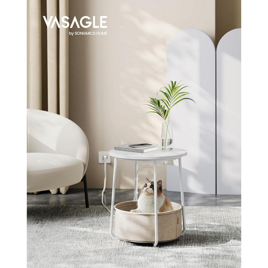 Songmics Beistelltisch mit Steckdose  