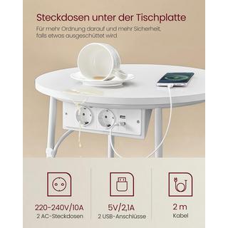 Songmics Beistelltisch mit Steckdose  