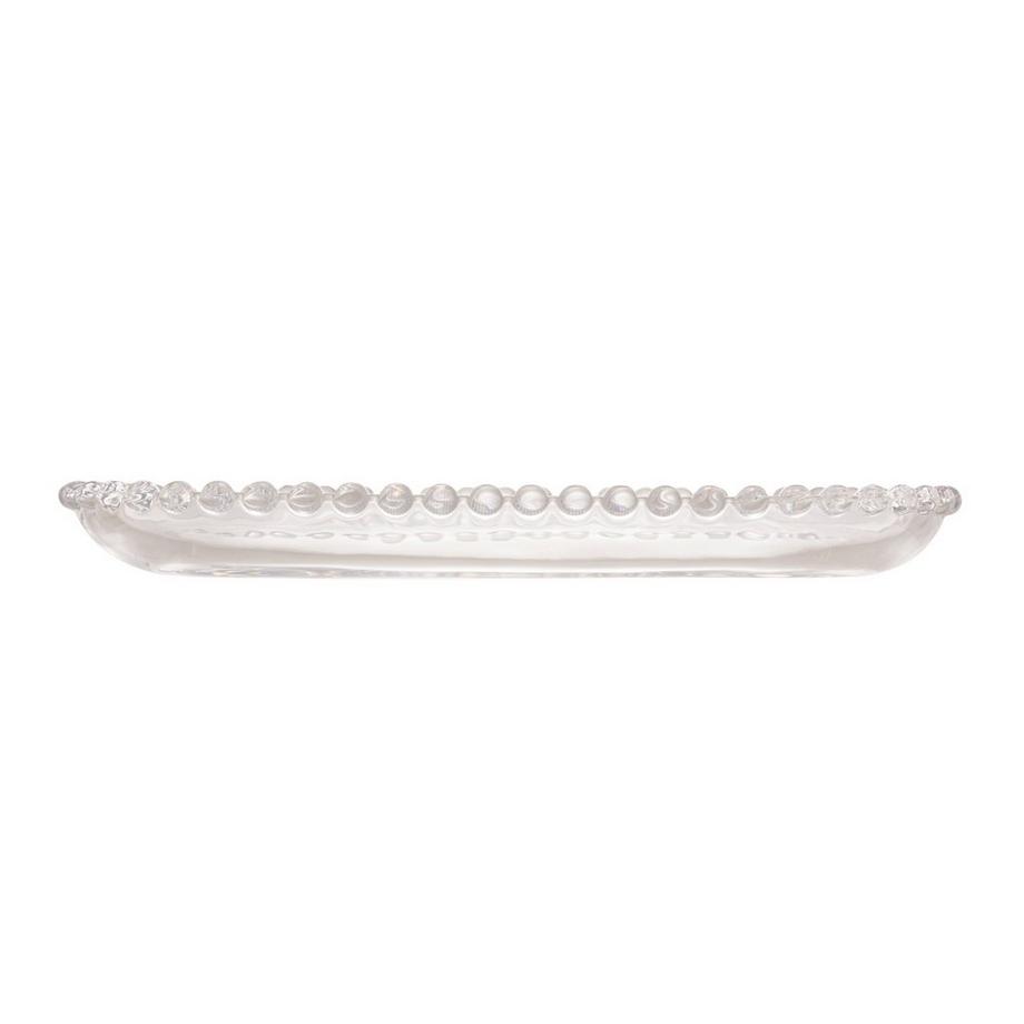 Wolff  Assiette ovale en cristal perlé 