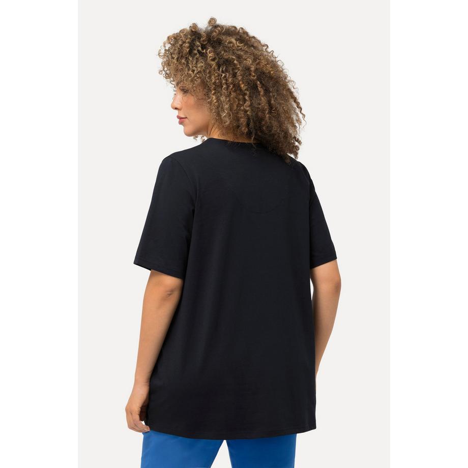 Ulla Popken T-Shirt Linea A Scollo Tunica Mezza Manica  
