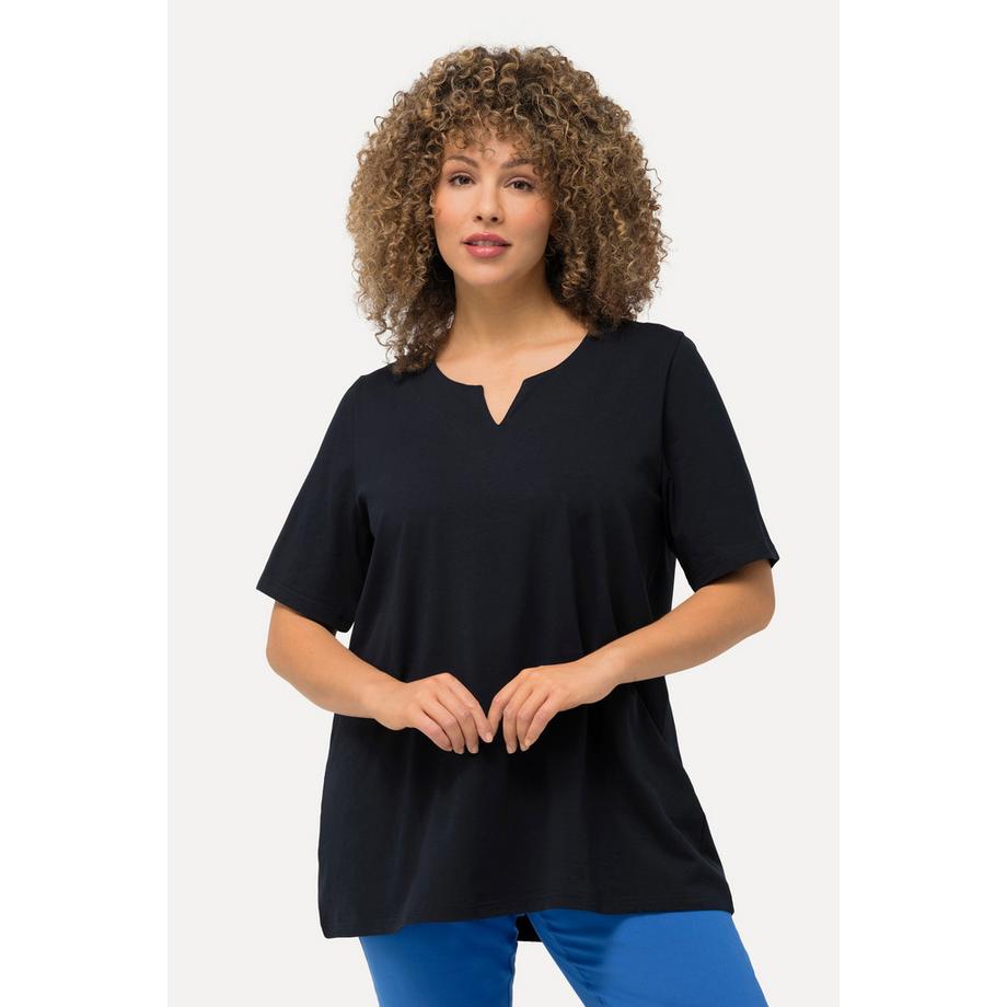 Ulla Popken T-Shirt Linea A Scollo Tunica Mezza Manica  