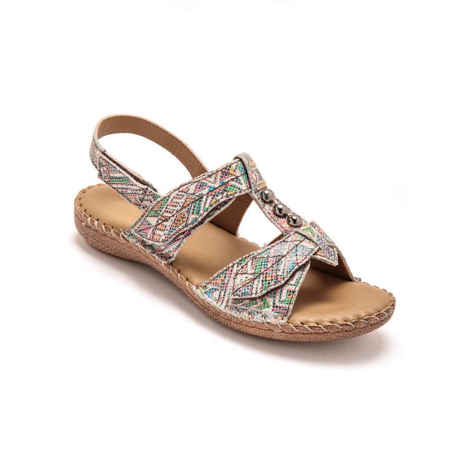 Pédiconfort Gemusterte Sandalen  
