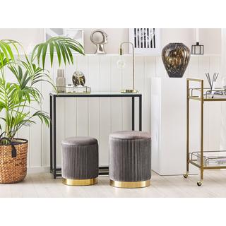 Beliani Pouf en Velluto Glamour MIRAMAR  