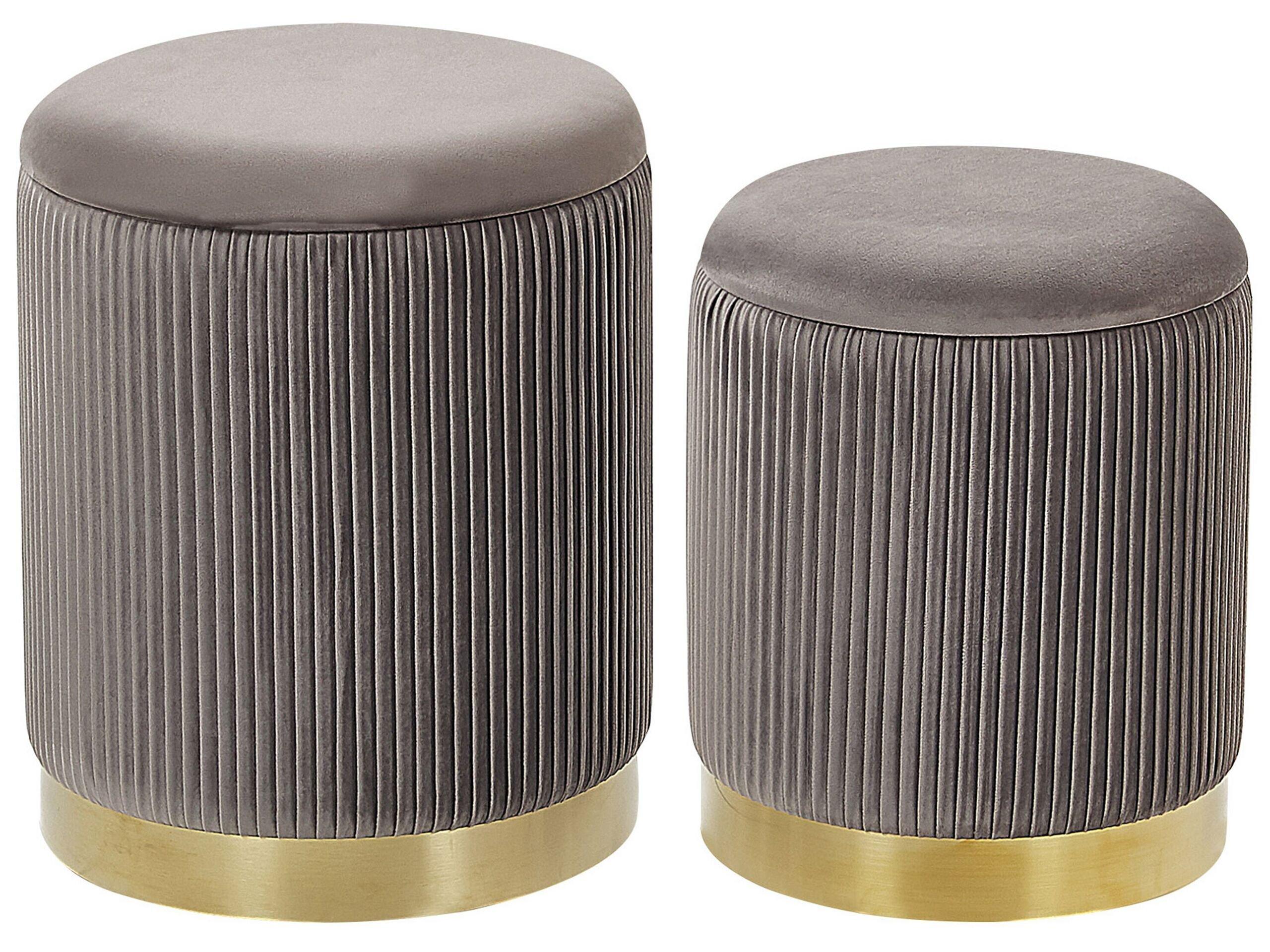 Beliani Pouf en Velluto Glamour MIRAMAR  