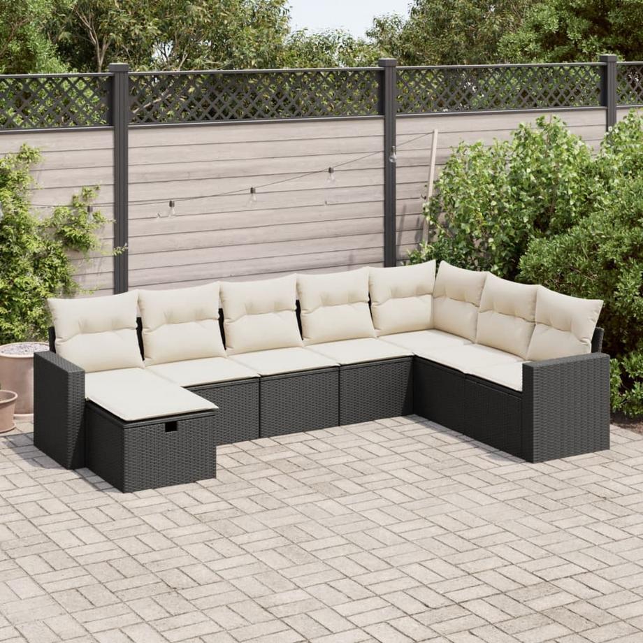 VidaXL set di divani da giardino Polirattan  