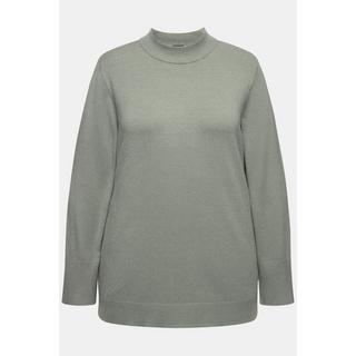 Ulla Popken  Pullover, Stehkragen, Langarm, Rippbündchen 