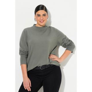 Ulla Popken  Pullover, Stehkragen, Langarm, Rippbündchen 