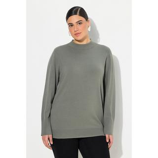 Ulla Popken  Pullover, Stehkragen, Langarm, Rippbündchen 