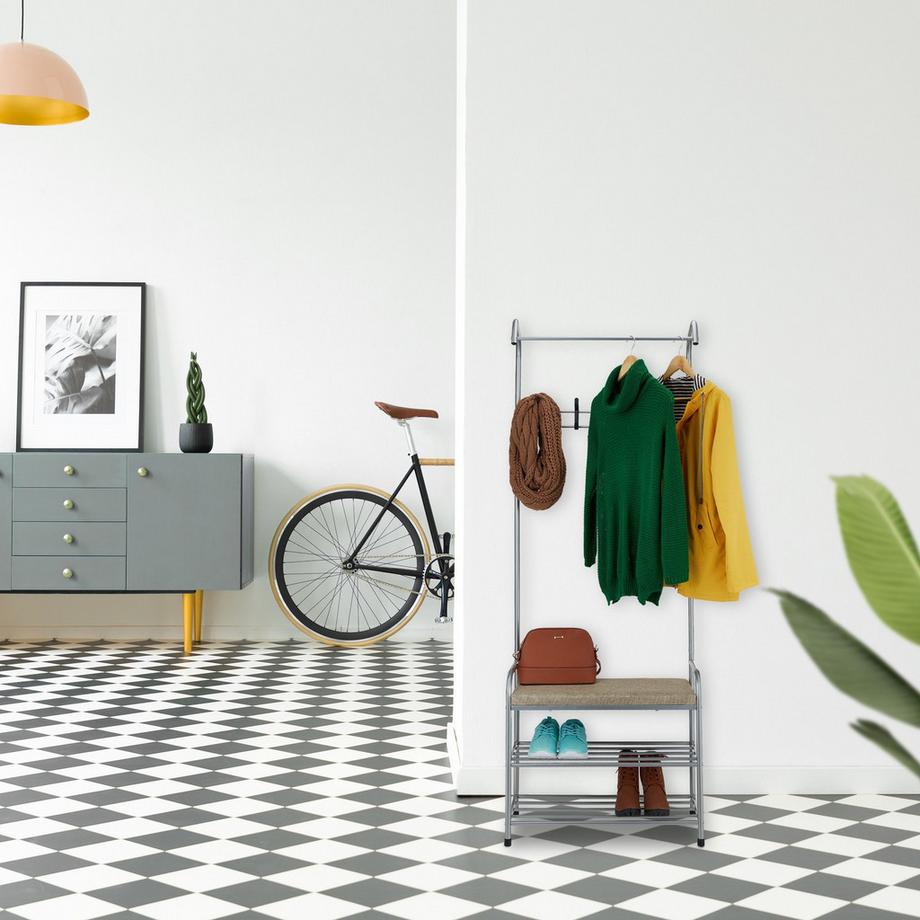 B2X Cintre avec étagère à chaussures et banc  