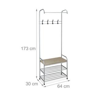 B2X Kleiderbügel mit Schuhablage und Sitzbank  