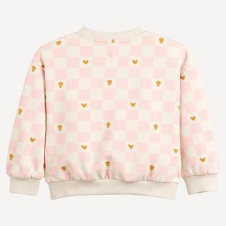 La Redoute Collections  Sweat col rond imprimé damier et coeurs 