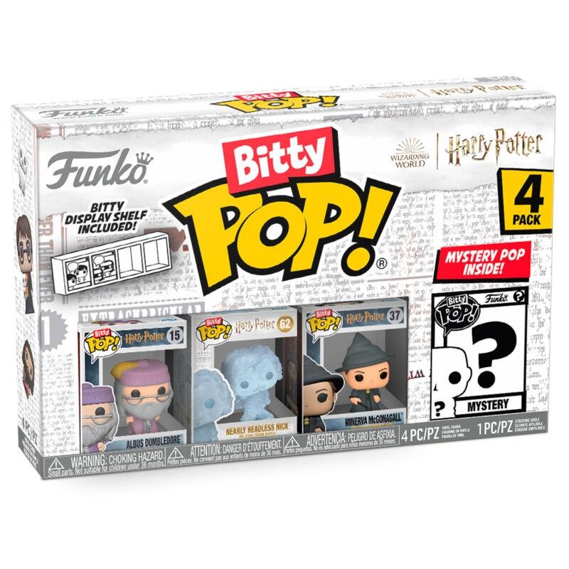 Funko  Bitty Pop! 4er Pack Albus Dumbledore, Nearly Headless Nick, Minerva McGonagall & Mystery 