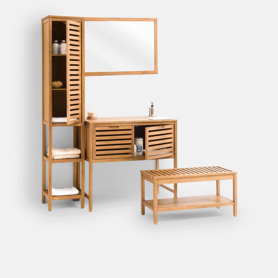 La Redoute Intérieurs Banc de salle de bain en acacia huilé  