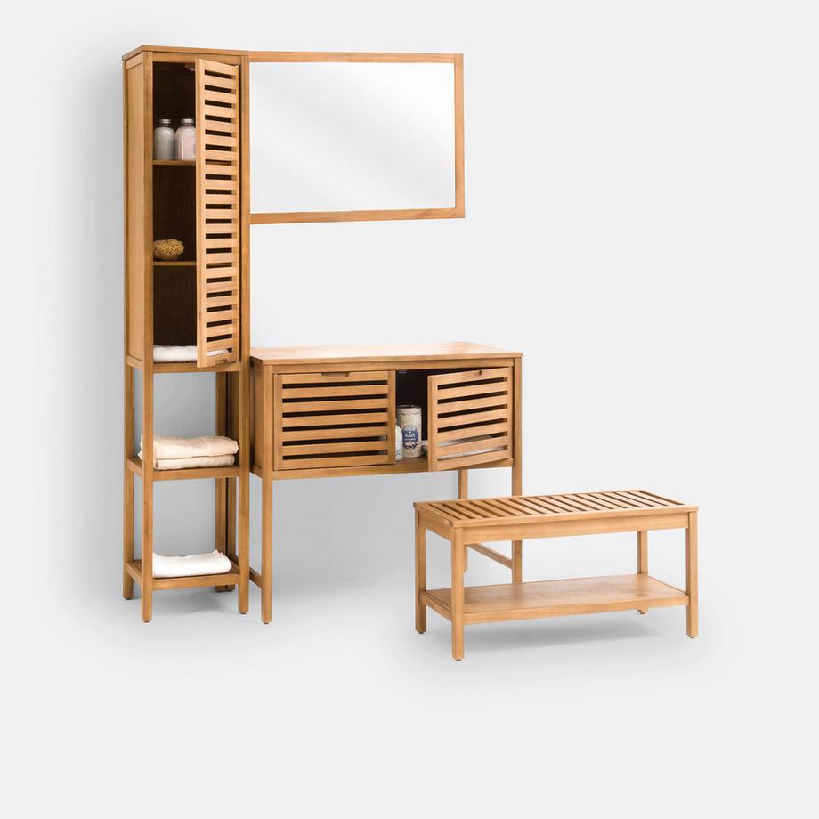 La Redoute Intérieurs Banc de salle de bain en acacia huilé  