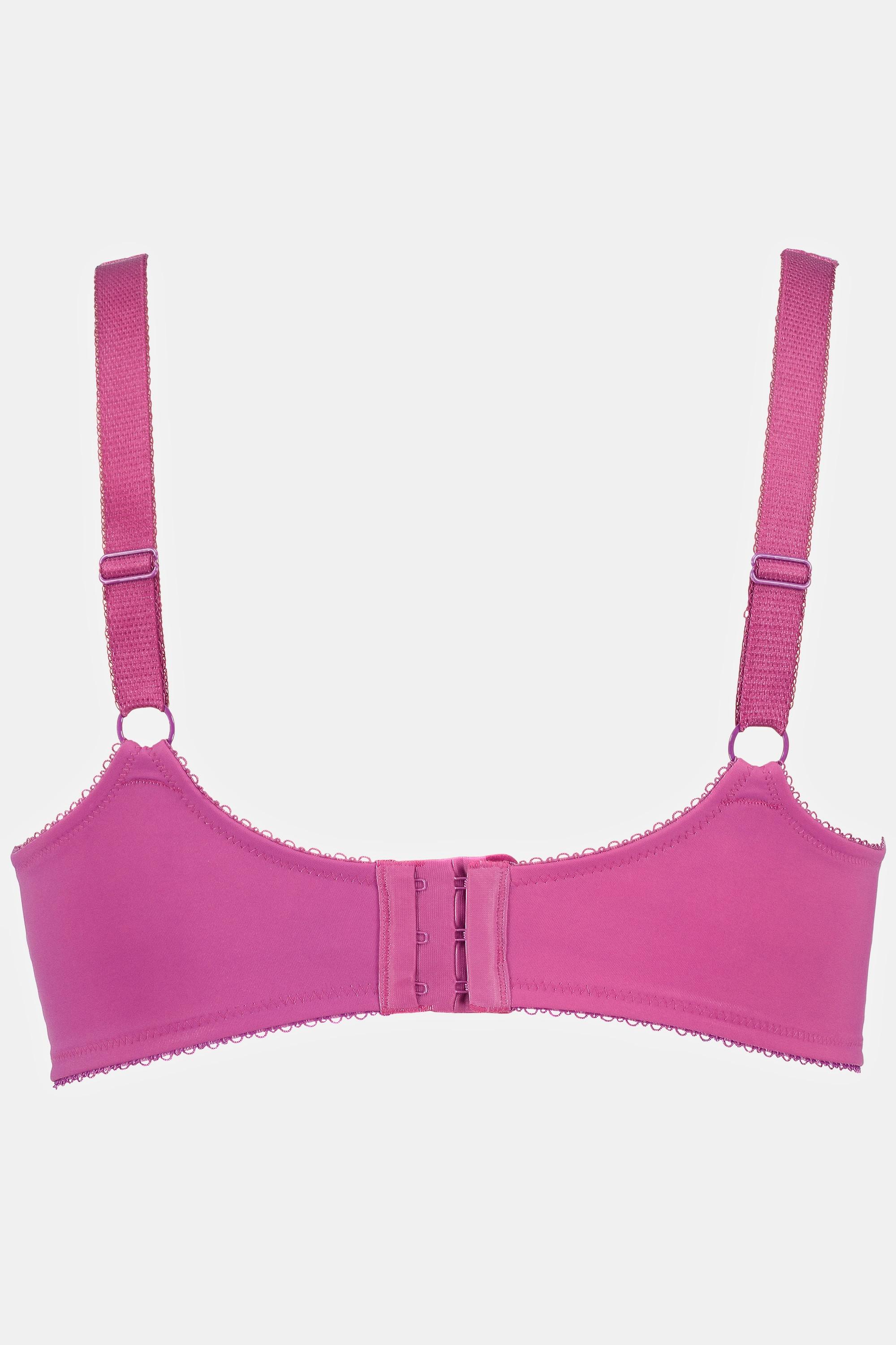 Ulla Popken  Reggiseno con ferretto, ricami, mezze coppe e mesh, coppa B-D 