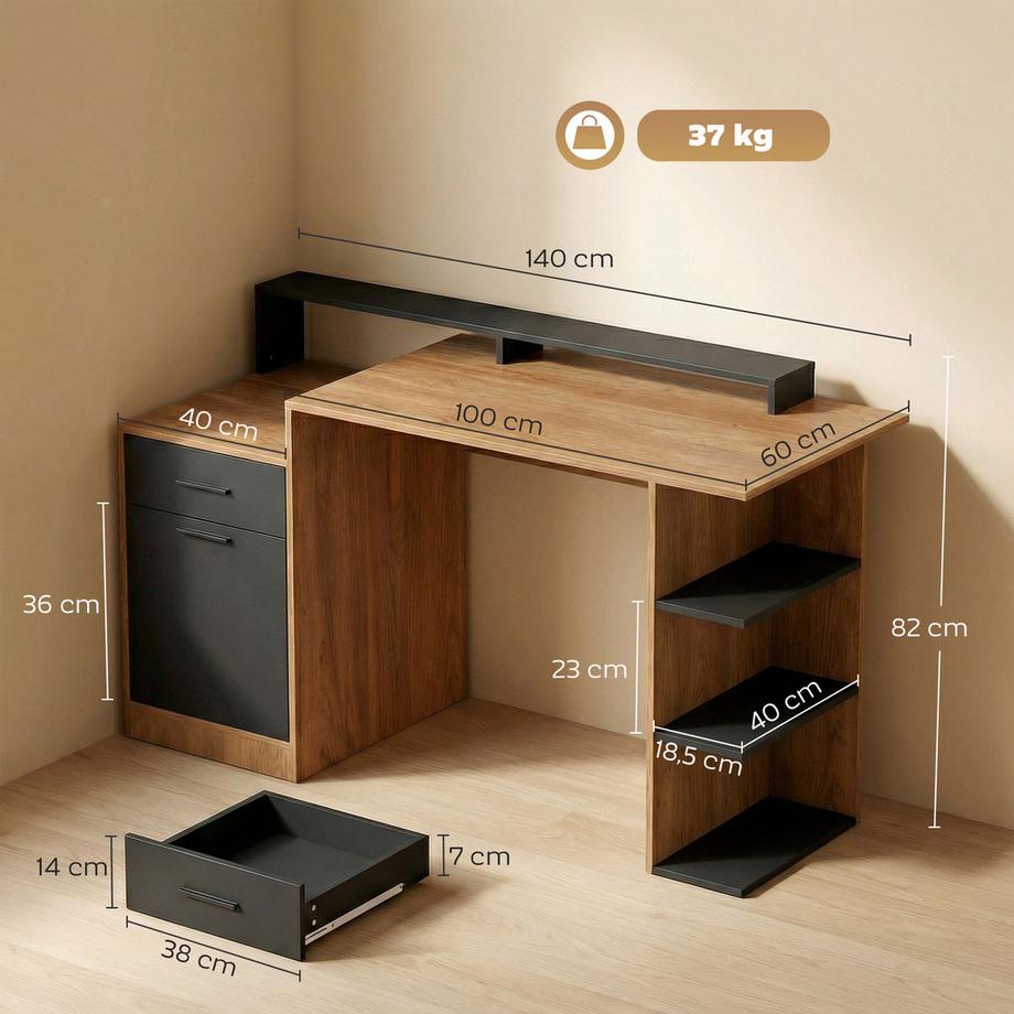 HOMCOM bureau informatique  