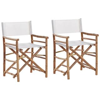 Beliani Set mit 2 Stühlen aus Bambusholz Retro MOLISE  