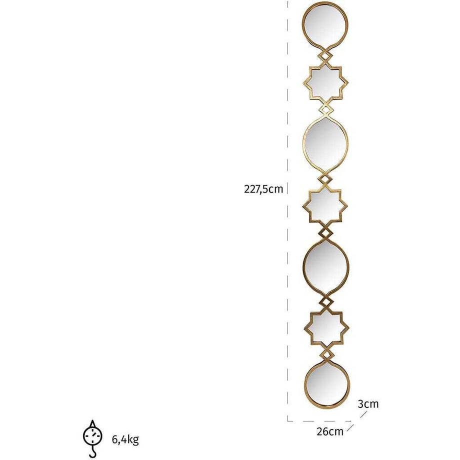 mutoni Wandspiegel Babice gold  