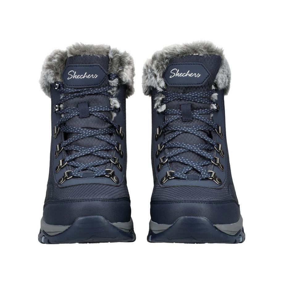 SKECHERS Bottines d'hiver imperméables avec bordure en fausse fourrure  