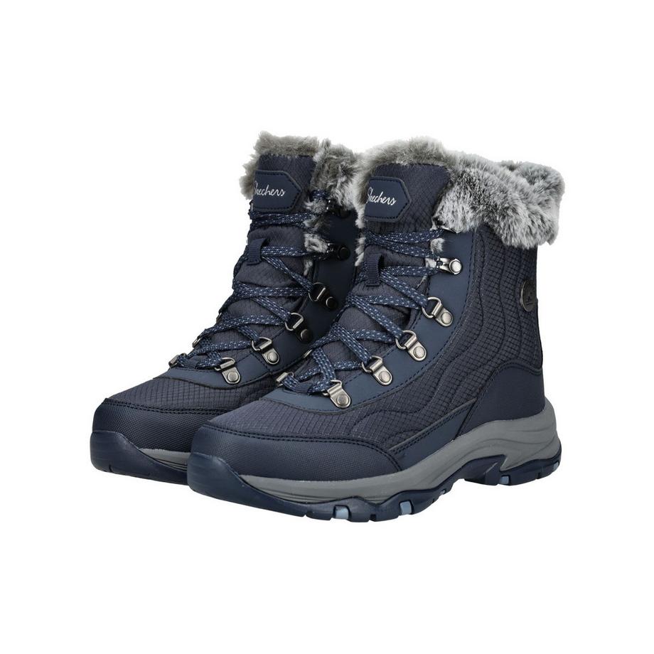 SKECHERS Bottines d'hiver imperméables avec bordure en fausse fourrure  