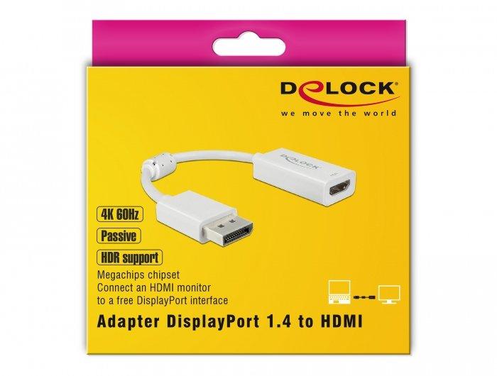 DeLock  DeLOCK 63936 cavo e adattatore video 0,1 m DisplayPort HDMI Bianco 