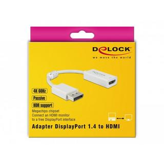 DeLock  DeLOCK 63936 cavo e adattatore video 0,1 m DisplayPort HDMI Bianco 