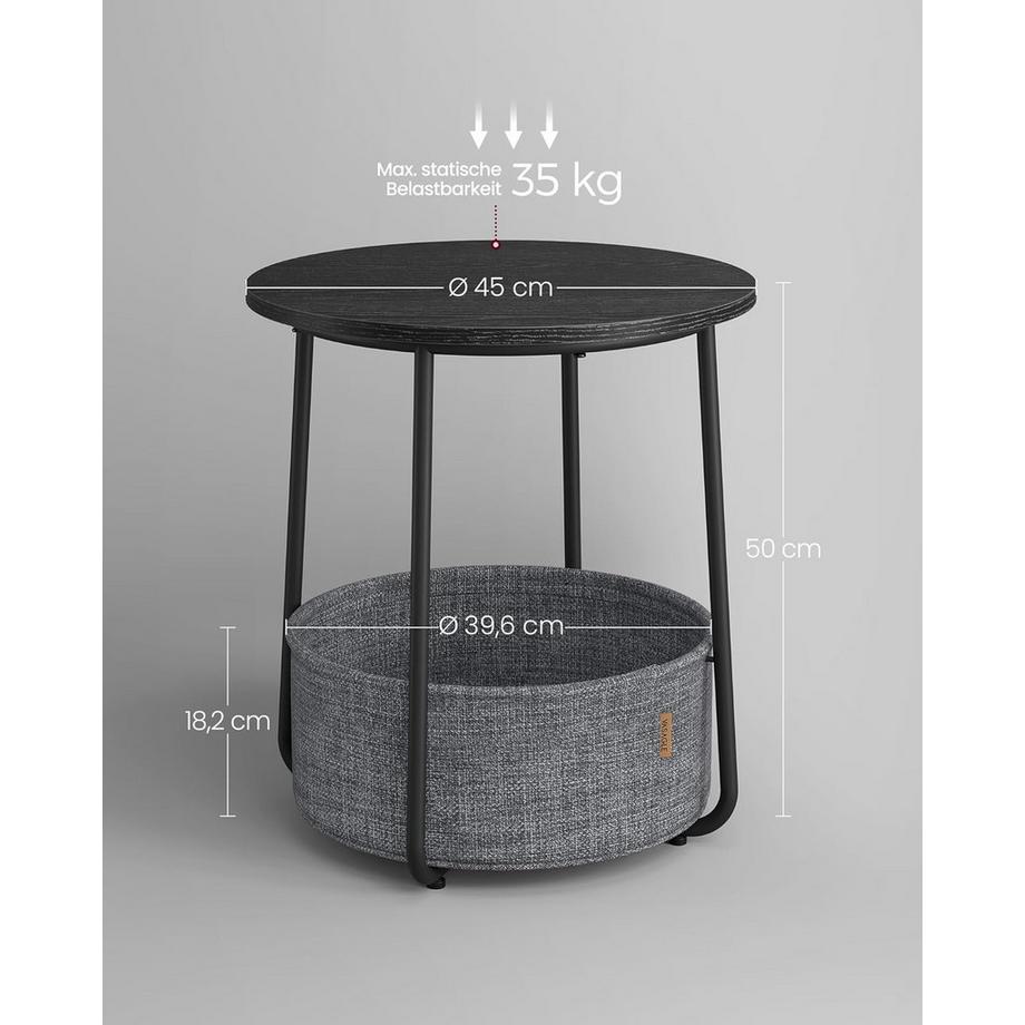 Songmics Table d'appoint avec espace de rangement  