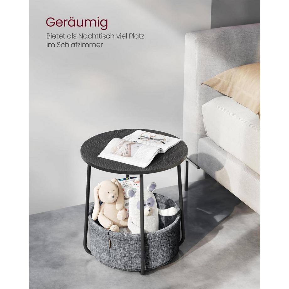 Songmics Table d'appoint avec espace de rangement  