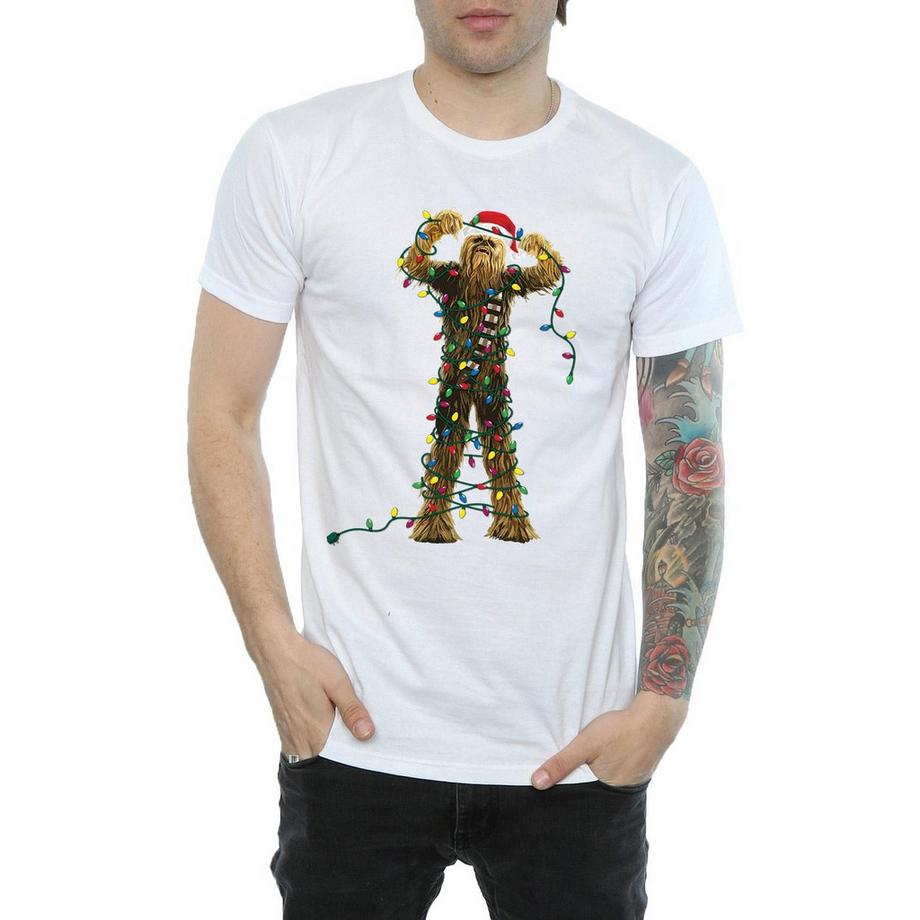 STAR WARS Star Wars Chewbacca Christmas Lights T-Shirt  