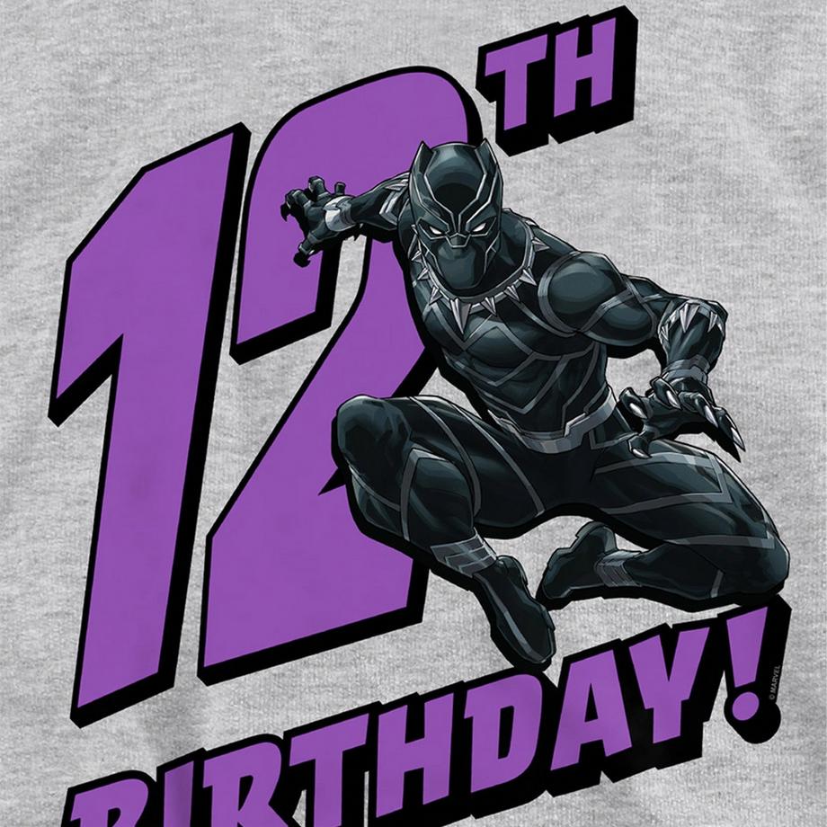 Black Panther  Kapuzenpullover, Zum Überziehen, Meliert, 12er Geburstag 