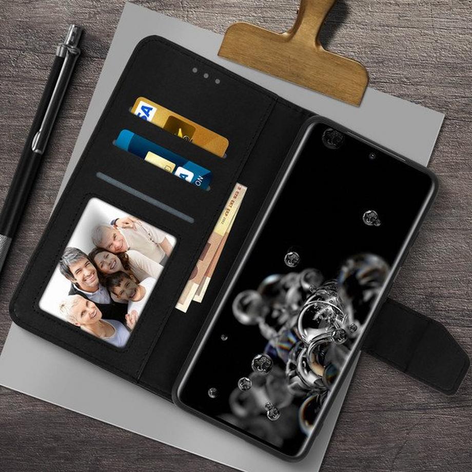 Avizar  Leder Hülle Galaxy S20 Ultra Schwarz 