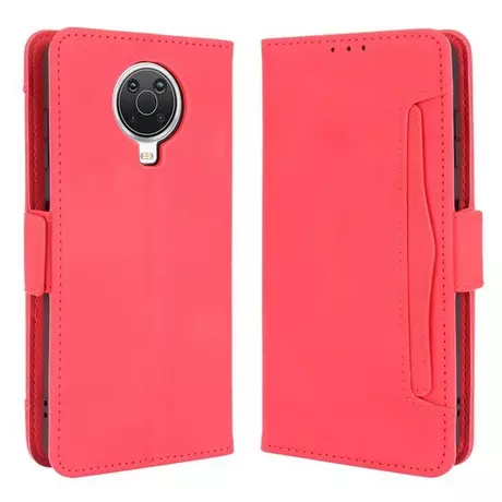 Cover-Discount  Nokia G10 / G20 - Etui mit vielen Kartenfächer Rot
