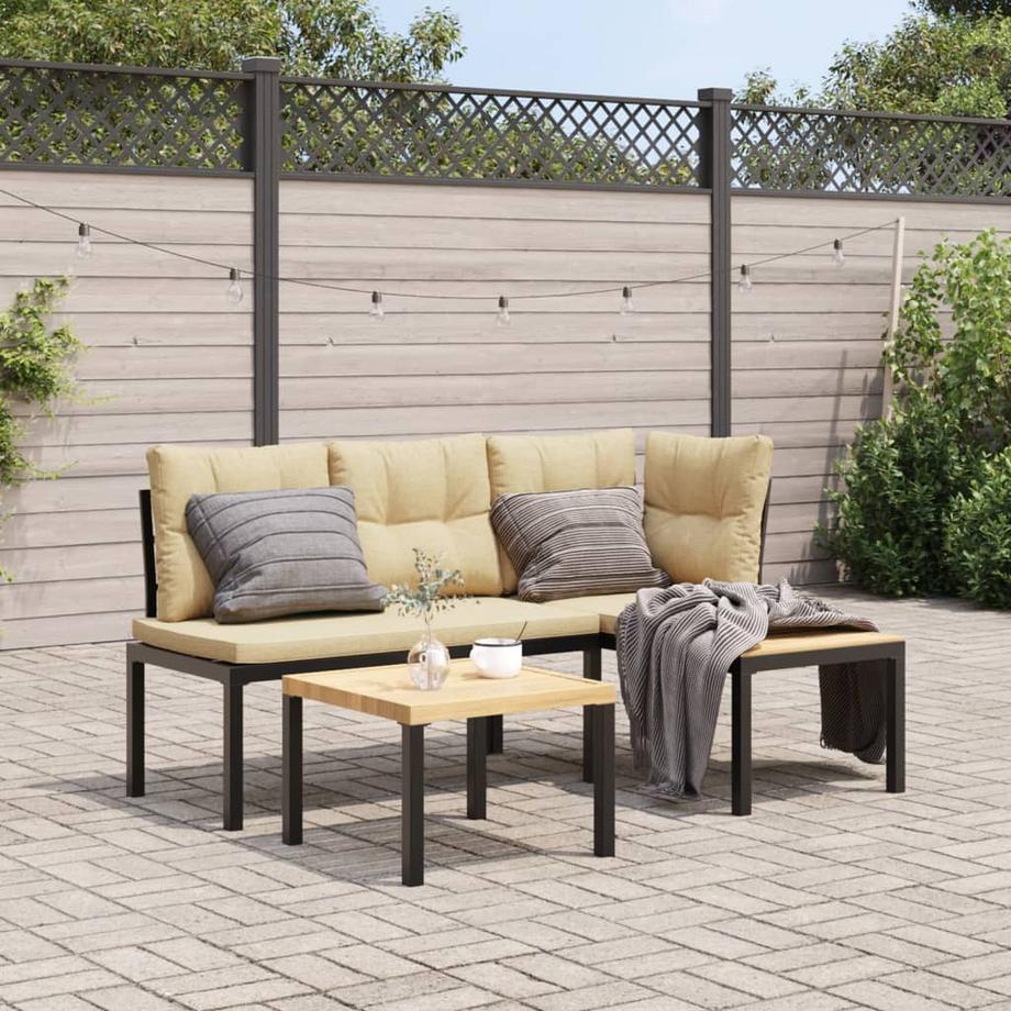 VidaXL set panca Acciaio  