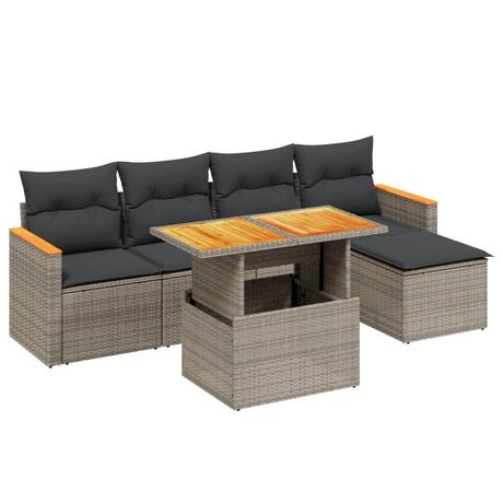 VidaXL set divano da giardino Polirattan  