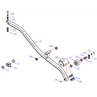 DOMYOS  Telaio braccio oscillante sinistro 