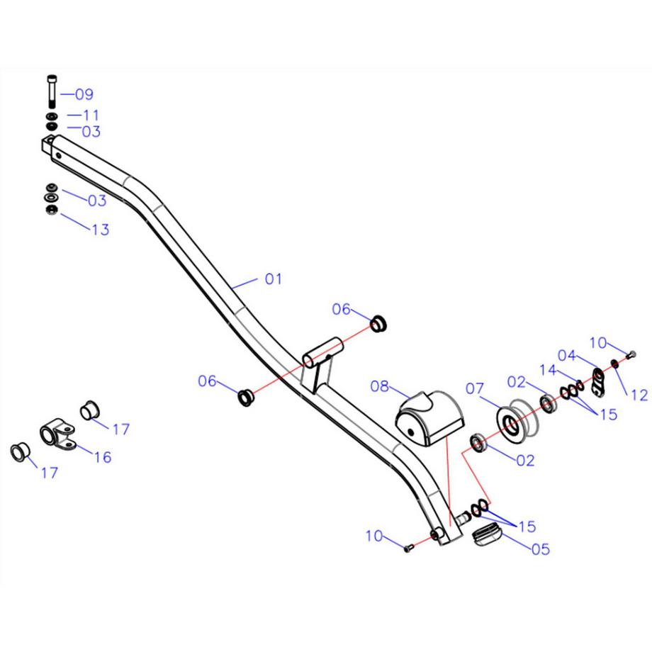 DOMYOS  Telaio braccio oscillante sinistro 