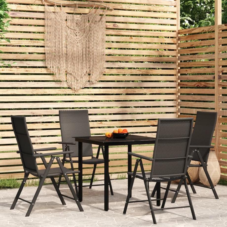 VidaXL Ensemble de salle à manger de jardin acier  