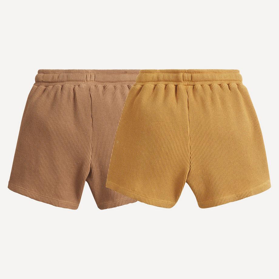 La Redoute Collections  Lot de 2 shorts en maille nid d'abeille 